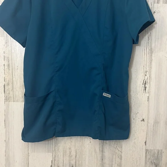- #M93 extra large blue scrub top size XL GREYS ANATOMY - Picture 2 of 5